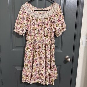 Old Navy Floral Smocked Summer Mini Dress